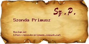 Szonda Primusz névjegykártya